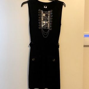 Nanette Lepore Little black dress chain and bead M